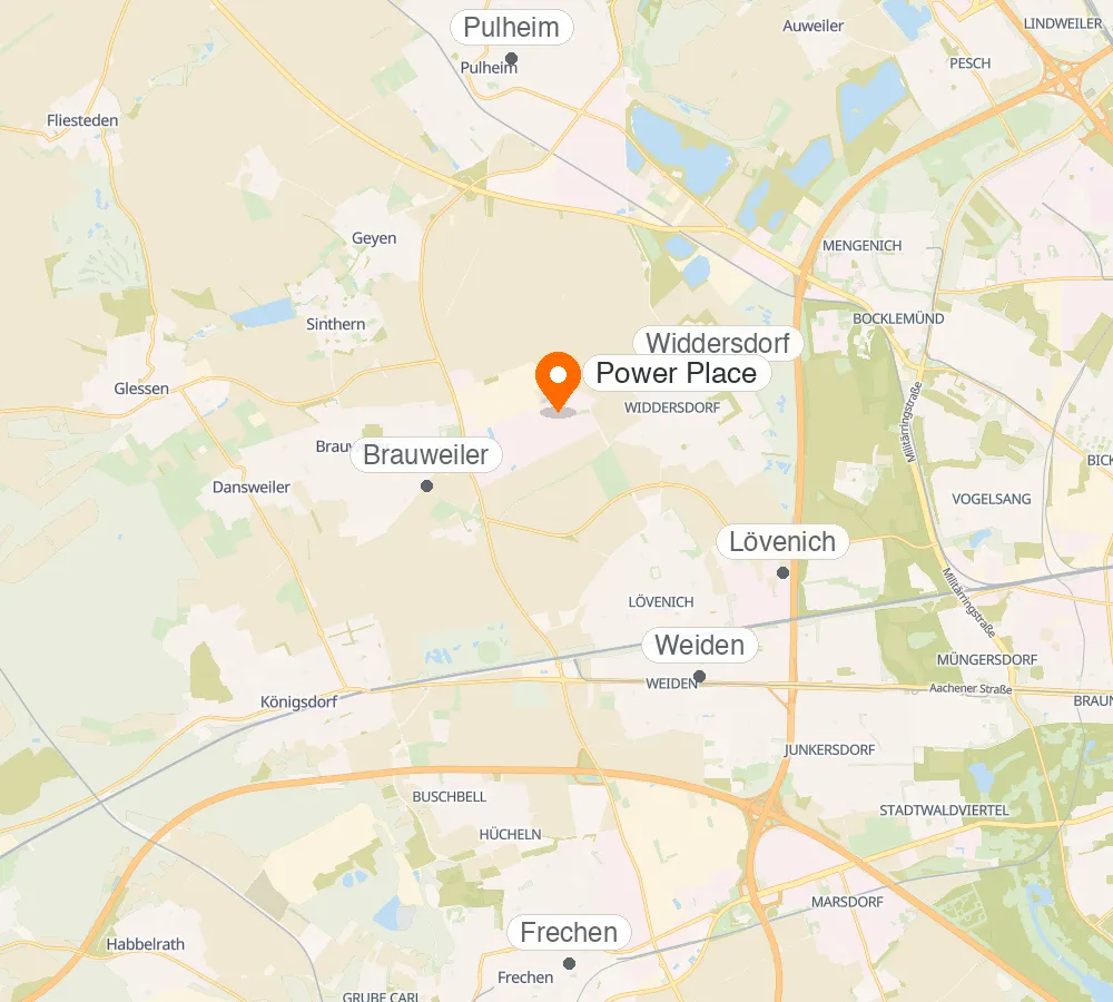 Karte: Power Place Pulheim, Daimlerstraße 2, Pulheim-Brauweiler